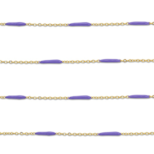 Roestvrij stalen (RVS) Stainless steel onderdelen jasseron met staaf Gold-purple