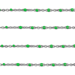 Roestvrij stalen (RVS) Stainless steel onderdelen jasseron 1mm Silver-green