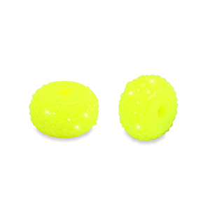 Resin kralen rondellen 6mm Neon yellow