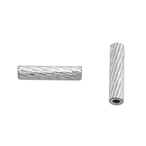 Roestvrij stalen (RVS) Stainless steel kralen tube 8mm Silver