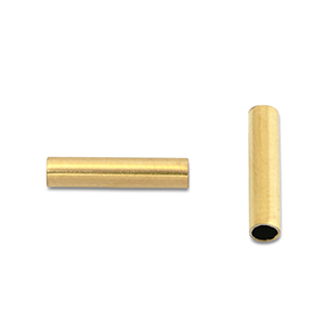 Roestvrij stalen (RVS) Stainless steel kralen tube 8mm Gold