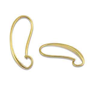 Roestvrij stalen (RVS) Stainless steel onderdelen oorbellen / oorhangers Gold