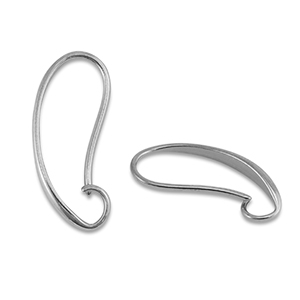 Roestvrij stalen (RVS) Stainless steel onderdelen oorbellen / oorhangers Silver