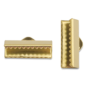 Roestvrij stalen (RVS) stainless steel onderdelen lintklem 16mm Gold