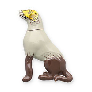 Broches hond Gold-light grey-brown