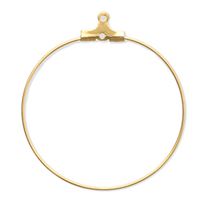 Roestvrij stalen (RVS) Stainless steel onderdelen creool oorring hanger Gold