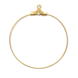 Roestvrij stalen (RVS) Stainless steel onderdelen creool oorring hanger Gold