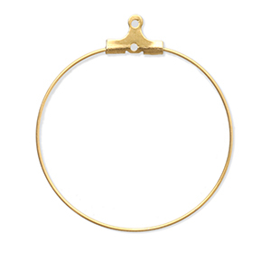 Roestvrij stalen (RVS) Stainless steel onderdelen creool oorring hanger Gold