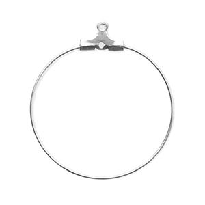 Roestvrij stalen (RVS) Stainless steel onderdelen creool oorring hanger Silver