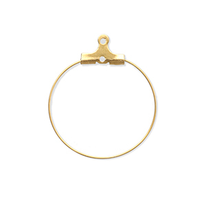 Roestvrij stalen (RVS) Stainless steel onderdelen creool oorring hanger Gold