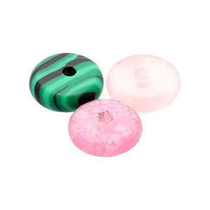 Natuursteen kralen kwarts rondel Multicolour