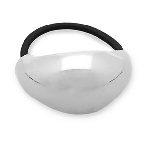 Haaraccessoires haarelastiek met metaal Silver-black