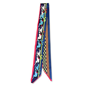 Bandana sjaal met paarden Blue-red-yellow