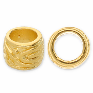 Kralen DQ metaal tube Goud (nikkelvrij)