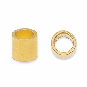 Onderdelen DQ metaal knijpkraal tube Goud (nikkelvrij)