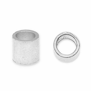 Onderdelen DQ metaal knijpkraal tube Antiek zilver (nikkelvrij)