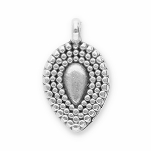 Bedels DQ metaal druppel Antiek zilver (nikkelvrij)