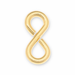 Onderdelen DQ Eco-brass&reg; metaal buigring "8" Goud (nikkelvrij)