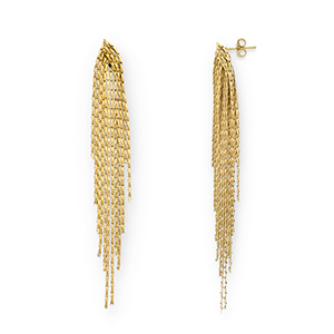 Roestvrij stalen (RVS) Stainless steel oorbellen / oorstekers Gold