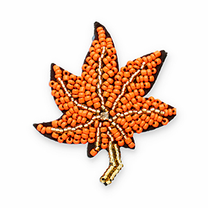 Broches blad Orange-black