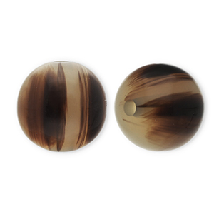 Resin kralen 14mm Sand beige-brown
