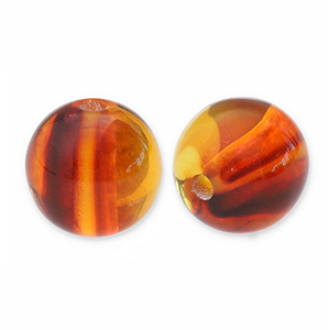 Resin kralen 14mm Topaz brown