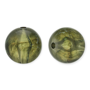 12 mm acryl kralen rond Olive green