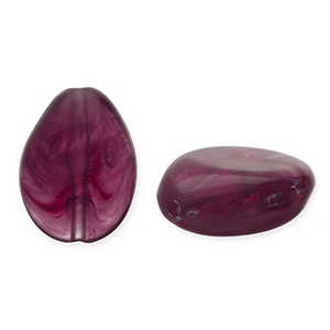 Acryl kralen druppel Aubergine 
