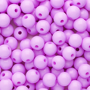 8 mm acryl kralen shiny Lilac pink