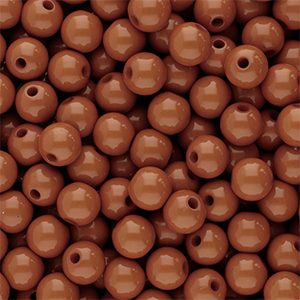 6 mm acryl kralen shiny Dark cognac brown
