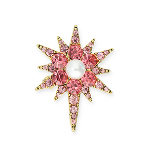 Broches ster Gold-pink-white