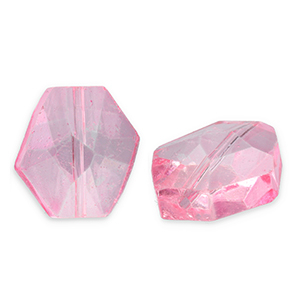 Fashion Facet kralen hexagon Pink