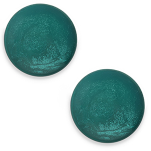 12 mm classic cabochon Polaris Elements Jais Dark green