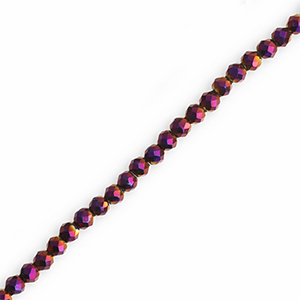 Top Facet kralen rond 3mm Dark purple-AB coating