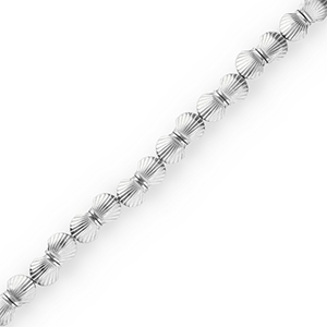 Hematite kralen schelp Silver