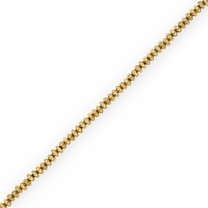 Hematite kralen rondellen Gold