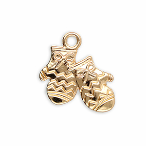 Bedels metaal handschoenen Gold