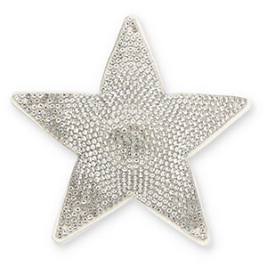 Statement hangers met strass ster Crystal-white