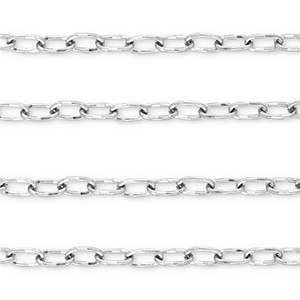 Roestvrij stalen (RVS) Stainless steel onderdelen jasseron ovaal Silver