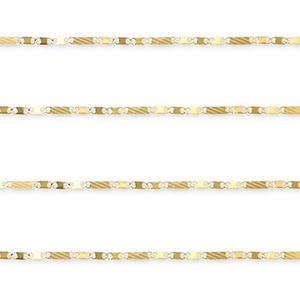 Roestvrij stalen (RVS) Stainless steel onderdelen jasseron figaro schakel Gold