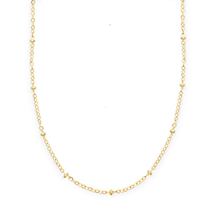 BY31&reg; Roestvrij stalen (RVS) Stainless steel schakelkettingen met bollen Gold