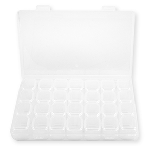 Sieraad opbergbox met 7x4 bakjes Transparent