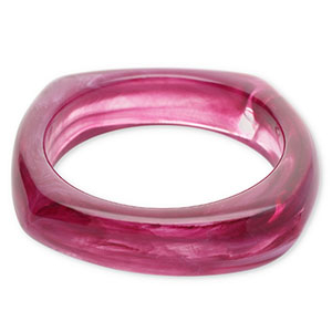 Resin armbanden bangle Aubergine purple-white
