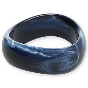 Resin armbanden bangle Dark blue-white