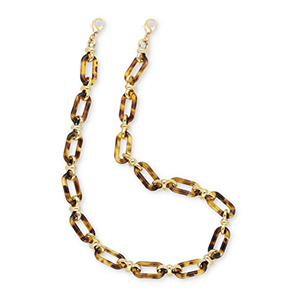 Trendy telefoonkoord van acryl Golden brown-gold