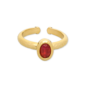 Roestvrij stalen (RVS) Stainless steel ringen Gold-red