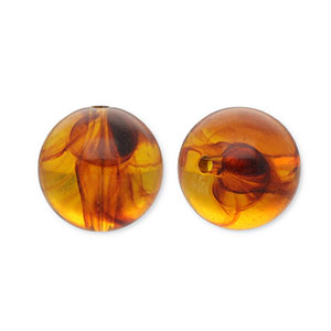 20 mm acryl kralen rond Orange brown