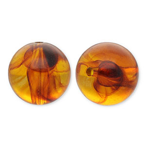 22 mm acryl kralen rond Orange brown