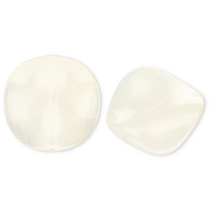 Acryl kralen organic Off white