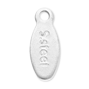 Roestvrij stalen (RVS) Stainless steel onderdelen end tag "S.steel" Silver